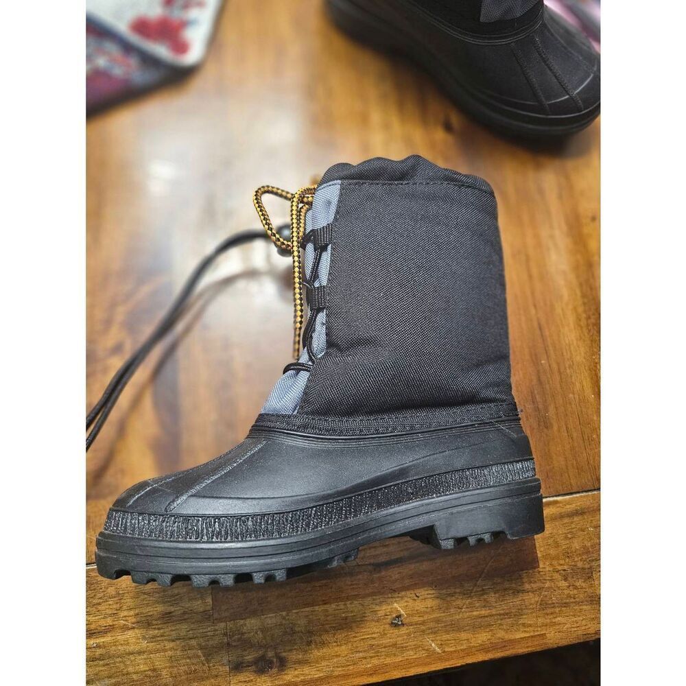 Snow Prince Rubber Boots Cinch Secure Closure Inner Bootie Unisex Kids Size 1 - Picture 5 of 11